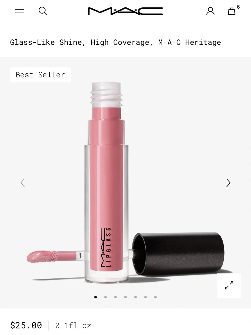 Mac Lipglass all thinks magical pink lip gloss